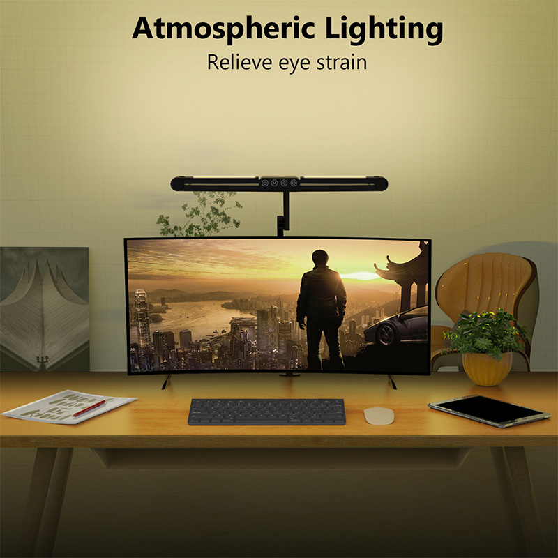 Ultra Bright LED Desk Lamp with Swing Arm, Touch Sensor Led Reading Light Desk Table Lamp with Clamp - Image 4