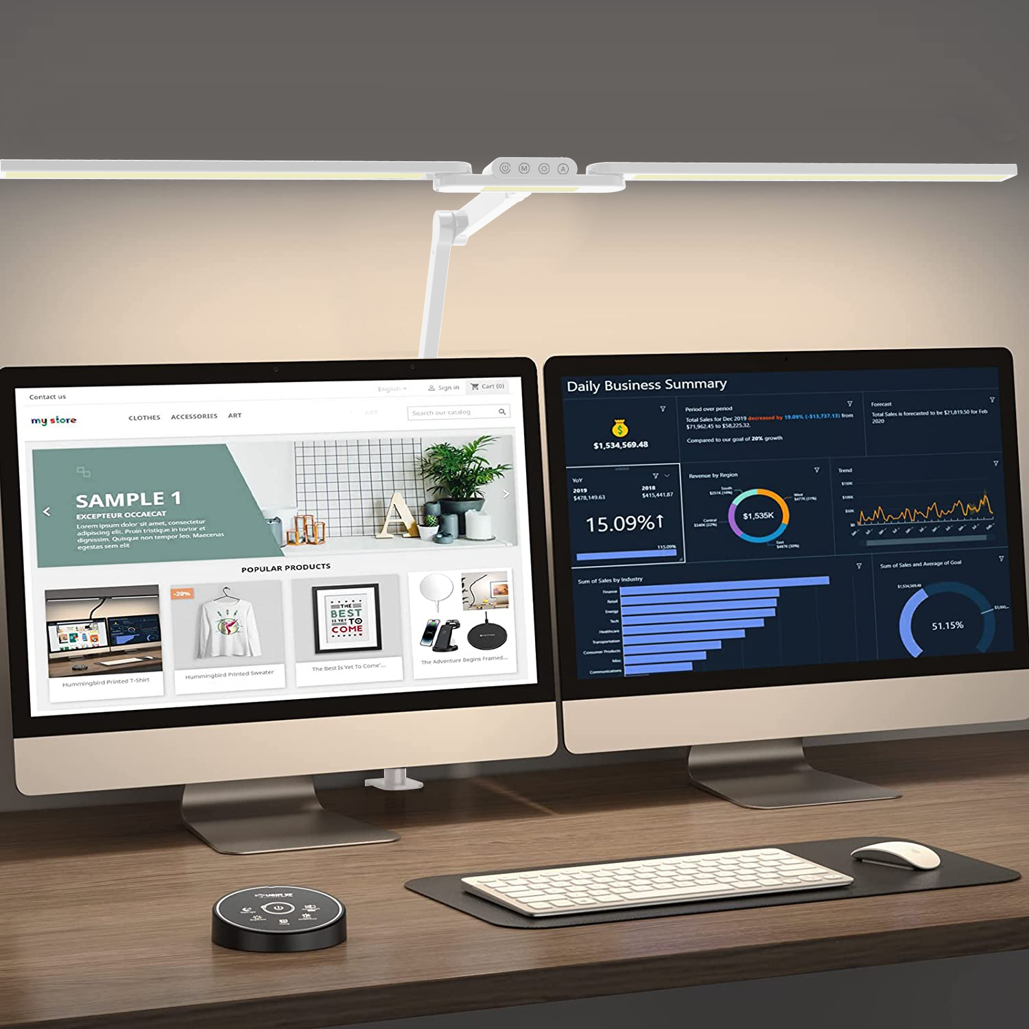 Double Head LED Desk Lamp Modern Architect Desk Lamp for Home Office,LED Table Lamp with Rotating Joint